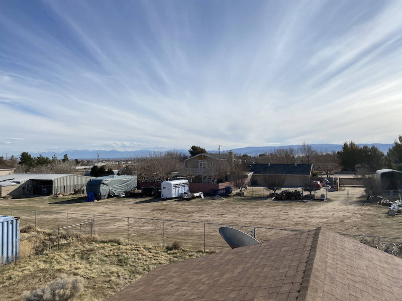 View from the roof of the house