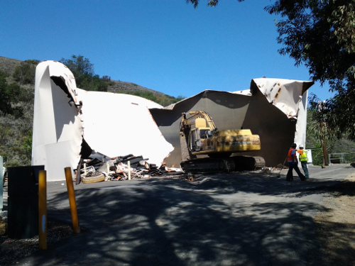 conifer water tank demolition
