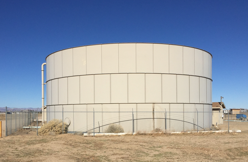 water tank & fence shadow
