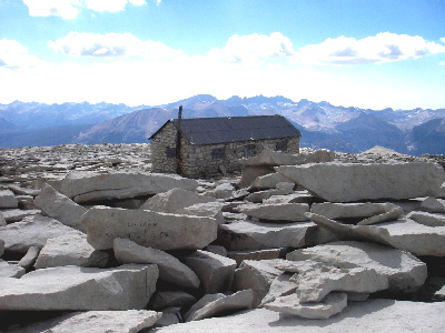 The hut at the top of Mt. Whitney