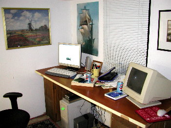 desk in martinez, with new monitor
