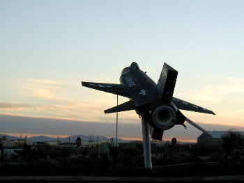 x-15 replica at sunset, NASA-Dryden