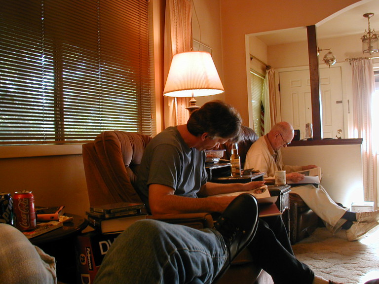 Bob and Dad, christmas 2000.
