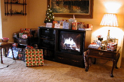 xmas fireplace