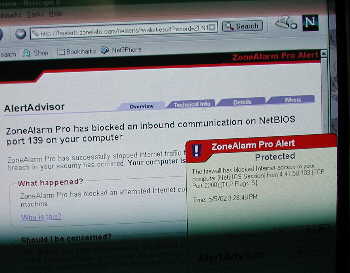 zone alarm screen shot